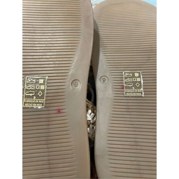 New New Free People Roma Raffia Sandals Size 9 - Picture 6 of 7